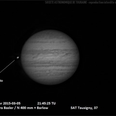 Passage de Io devant Jupiter le 5/3/2015 (1)