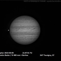 Passage de Io devant Jupiter le 5/3/2015 (2)