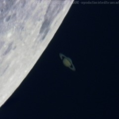 Eclipse de Saturne par la lune (sortie)