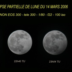 Eclipse partielle de lune 14 mars 2006